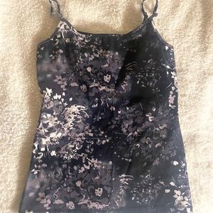 *SOLD*black&floral express tank top- bra cami
